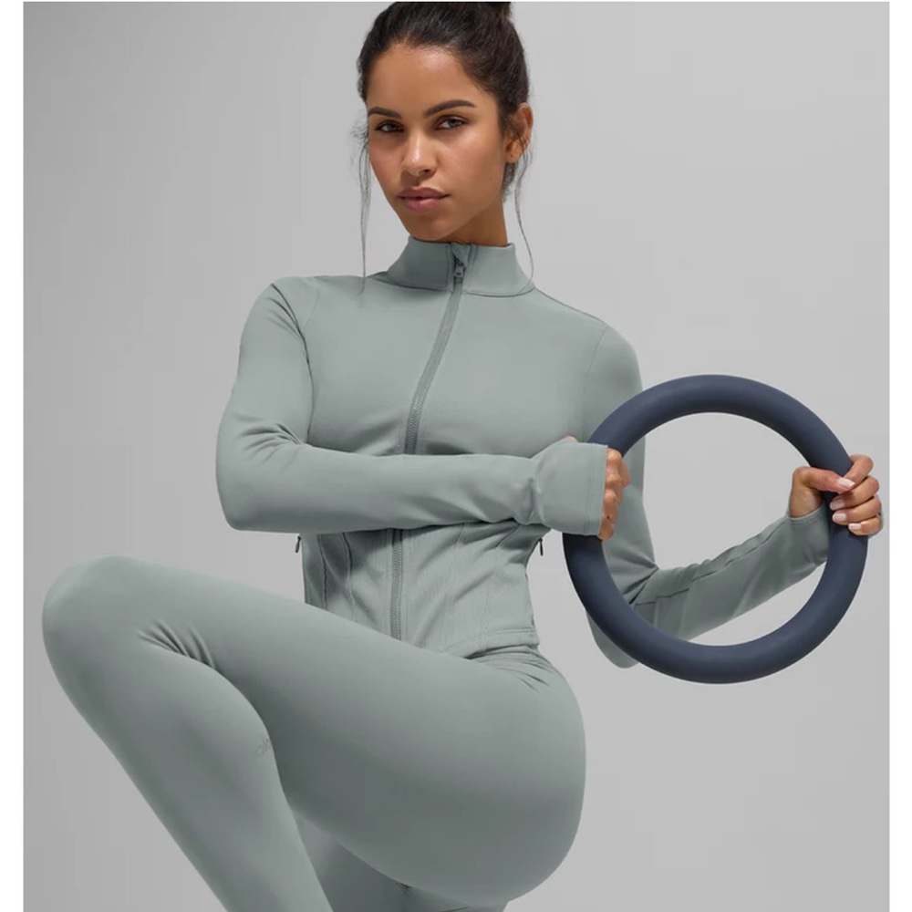 ALO Yoga Airbrush corset full zip jacket - Lunar grey